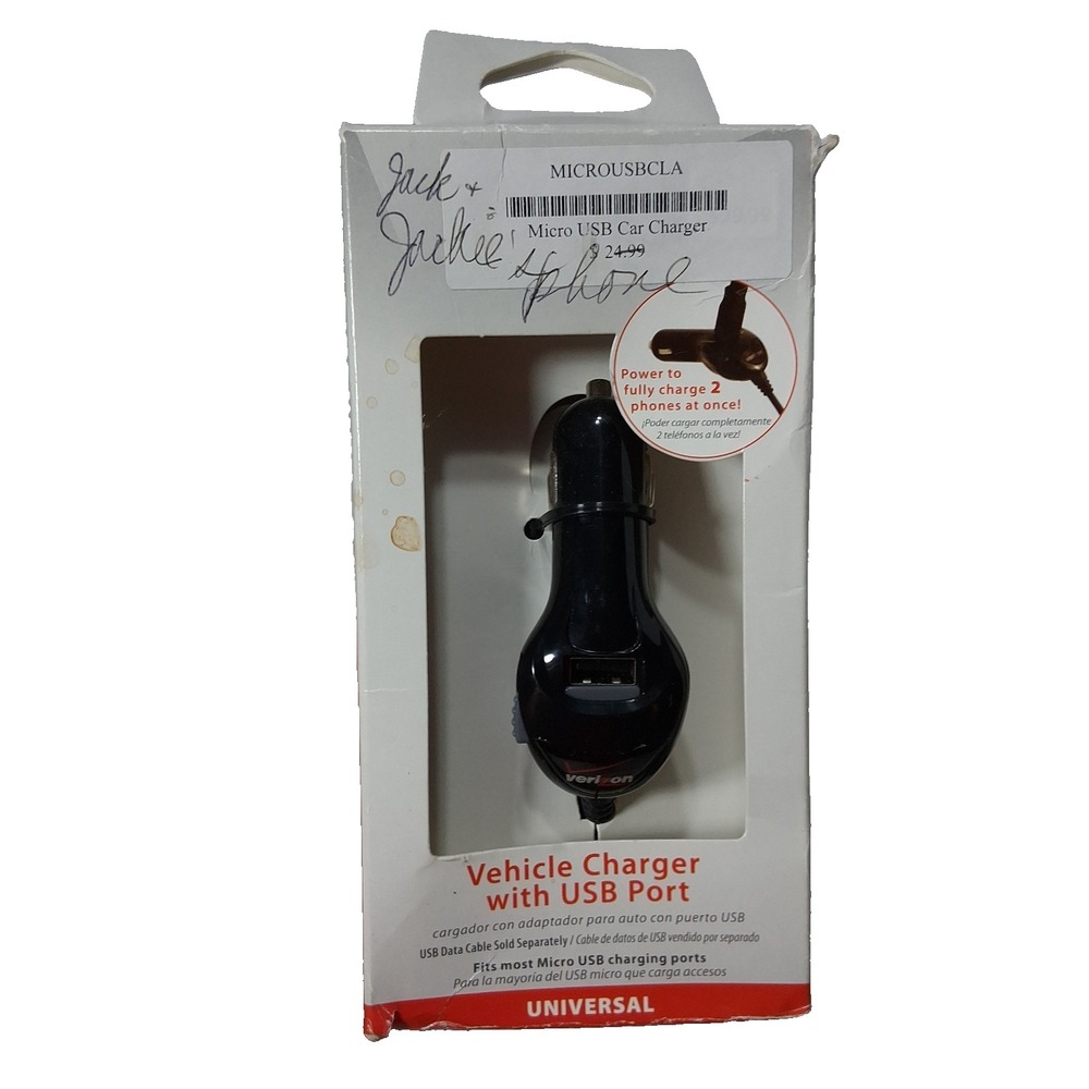 Verizon Universal Car Charger With‎ USB Port Never Used In Original Package